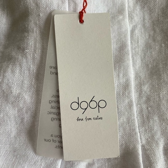 NWT d96p Wide Leg Linen Pants White - Picture 8 of 10